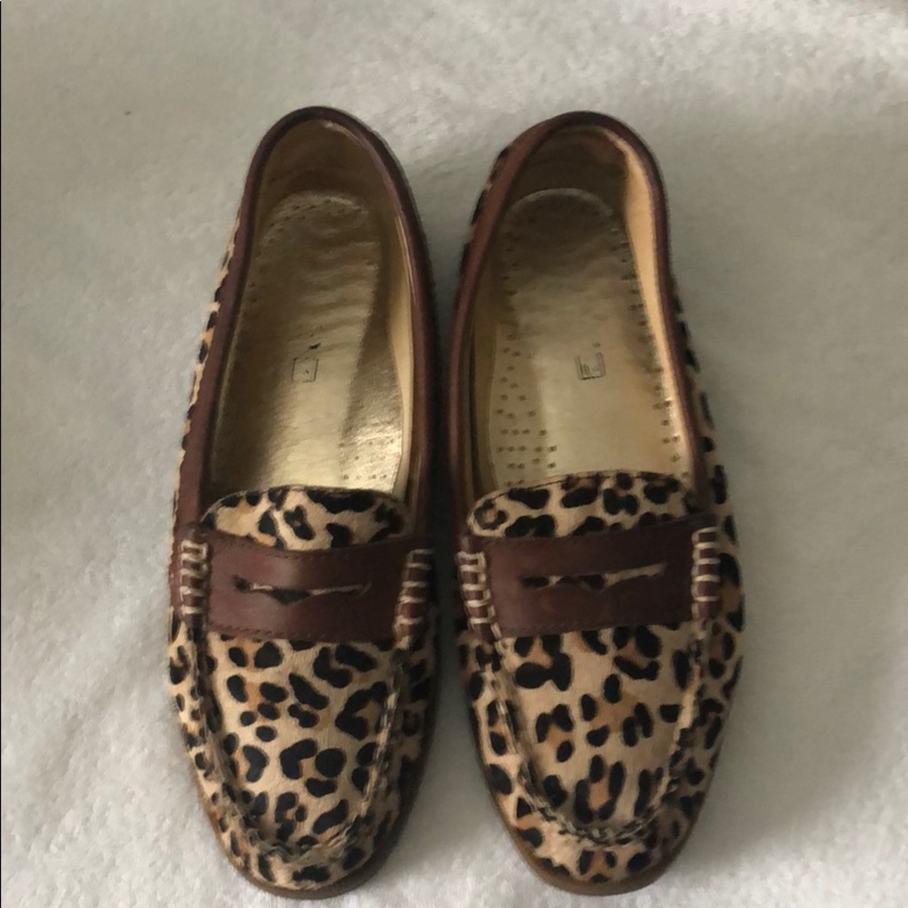Sperry leopard print loafers. Size 7.5